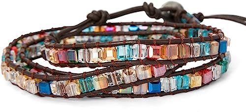 SPUNKYsoul New! Dazzling Handmade Leather Wrap Bracelet Collection | Amazon (US)