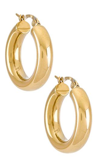 Dominique Hoop Earring in Gold | Revolve Clothing (Global)