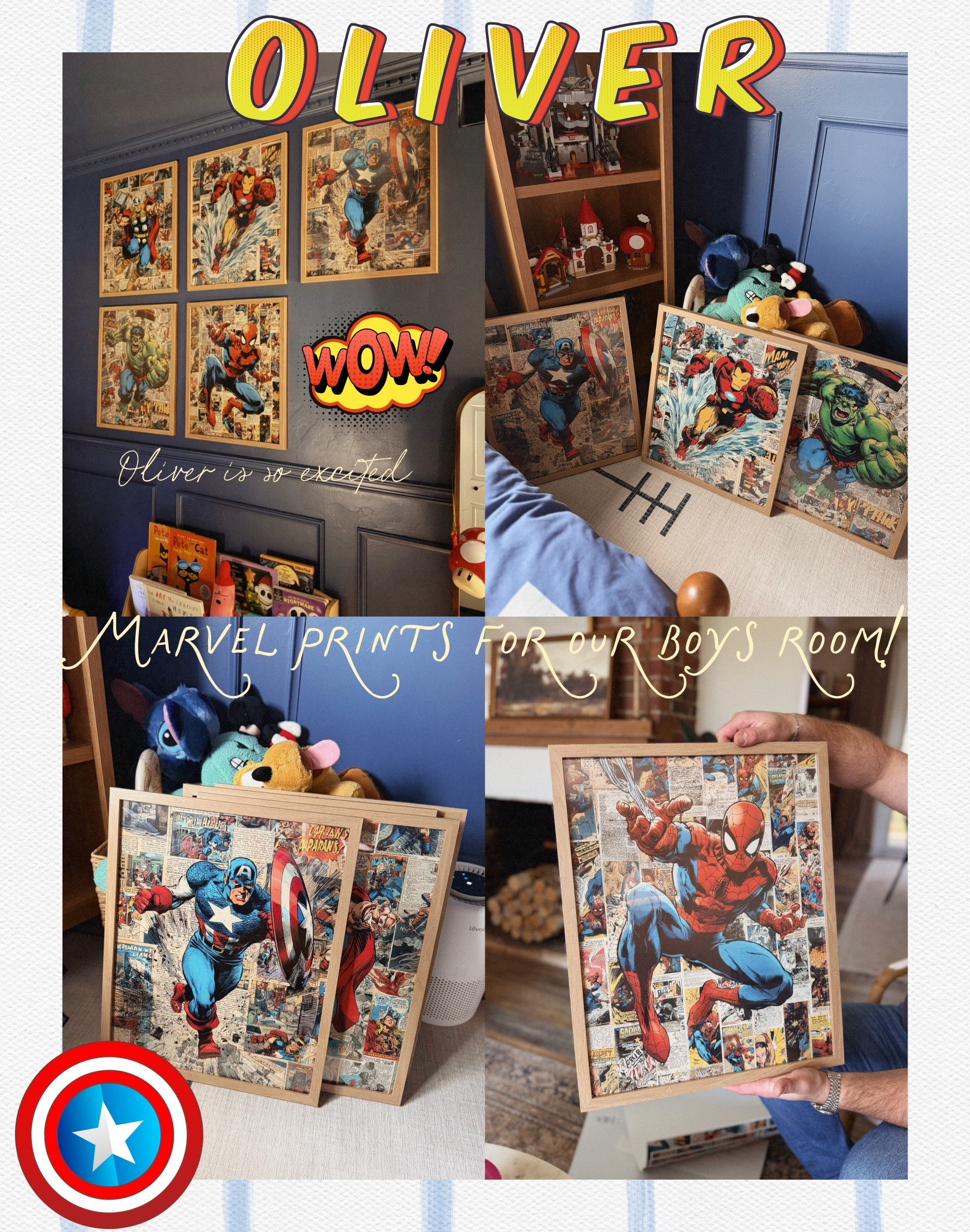 Oliver’s marvel / Mario room is coming to life!! These Etsy prints we bought and printed ourselves (at Walgreens!) are seriously so good 😍😍 linking the frames, too! We have the 16x20!

Marvel, Spiderman, iron Man, big boy room, marvel fan, Etsy finds, shop small 

#LTKmomlife #LTKHome #LTKKids