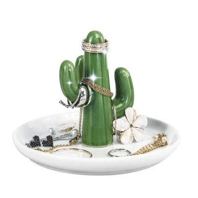 Cactus Ring Holder For Jewelry - Ceramic Jewelry Tray Rings/Bracelets/Earrings/Trinket Organizer Display Festival Gifts For Women Teen Girls | Wayfair North America