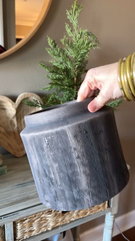 Walmart Planter Styled 3 Ways | This gorgeous planter has so many uses! You can add an already potted plant (real or faux), use it as a utensil holder, or it’s beautiful used all on its own as shelf decor. Comes in two sizes and so affordable too! 

#LTKhome #LTKMostLoved #LTKVideo