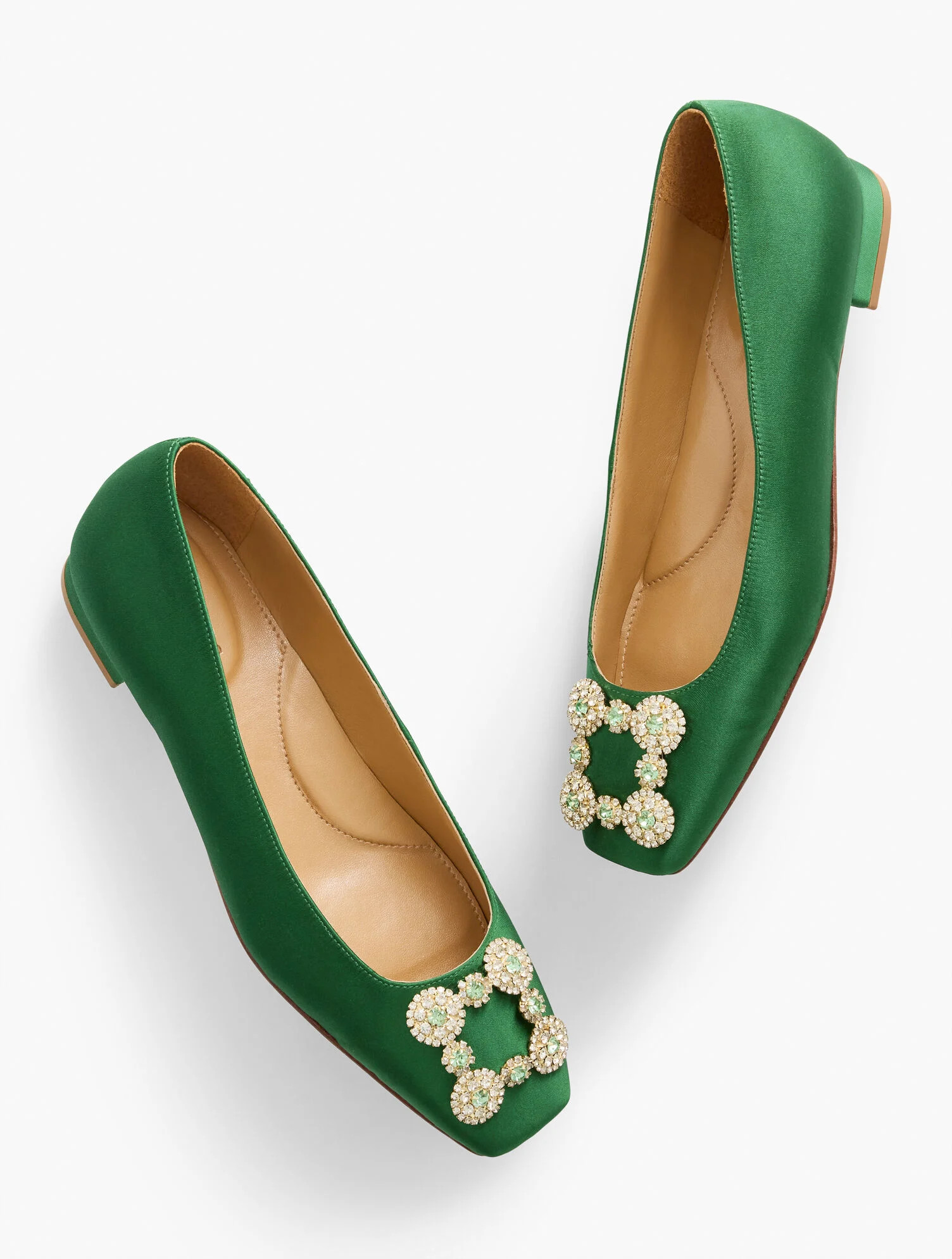 Sutton Embellished Satin Flats | Talbots