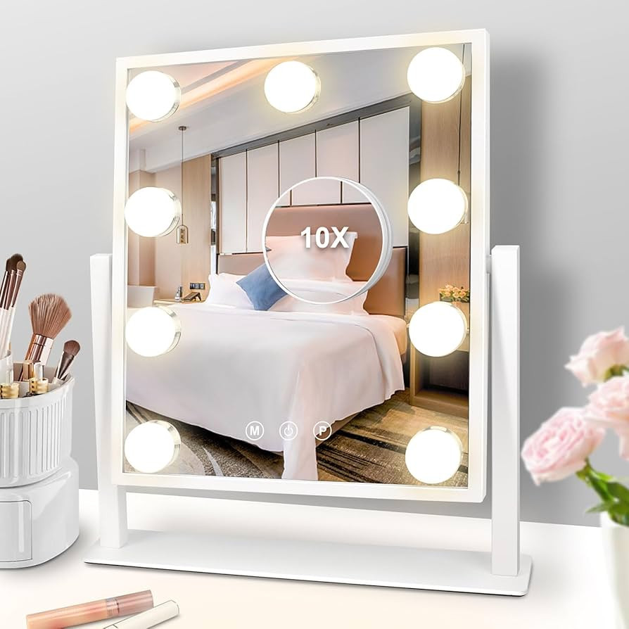 MiroFan Vanity Mirror with Lights Hollywood Mirror Lighted Makeup Mirror with Dimmable&3 Color Mo... | Amazon (US)