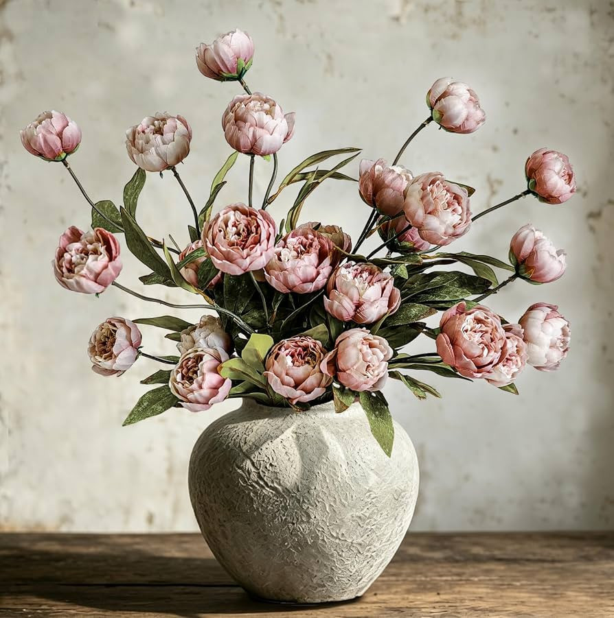 6Pcs Viral Peony Artificial Flowers for Vase | Amazon (US)