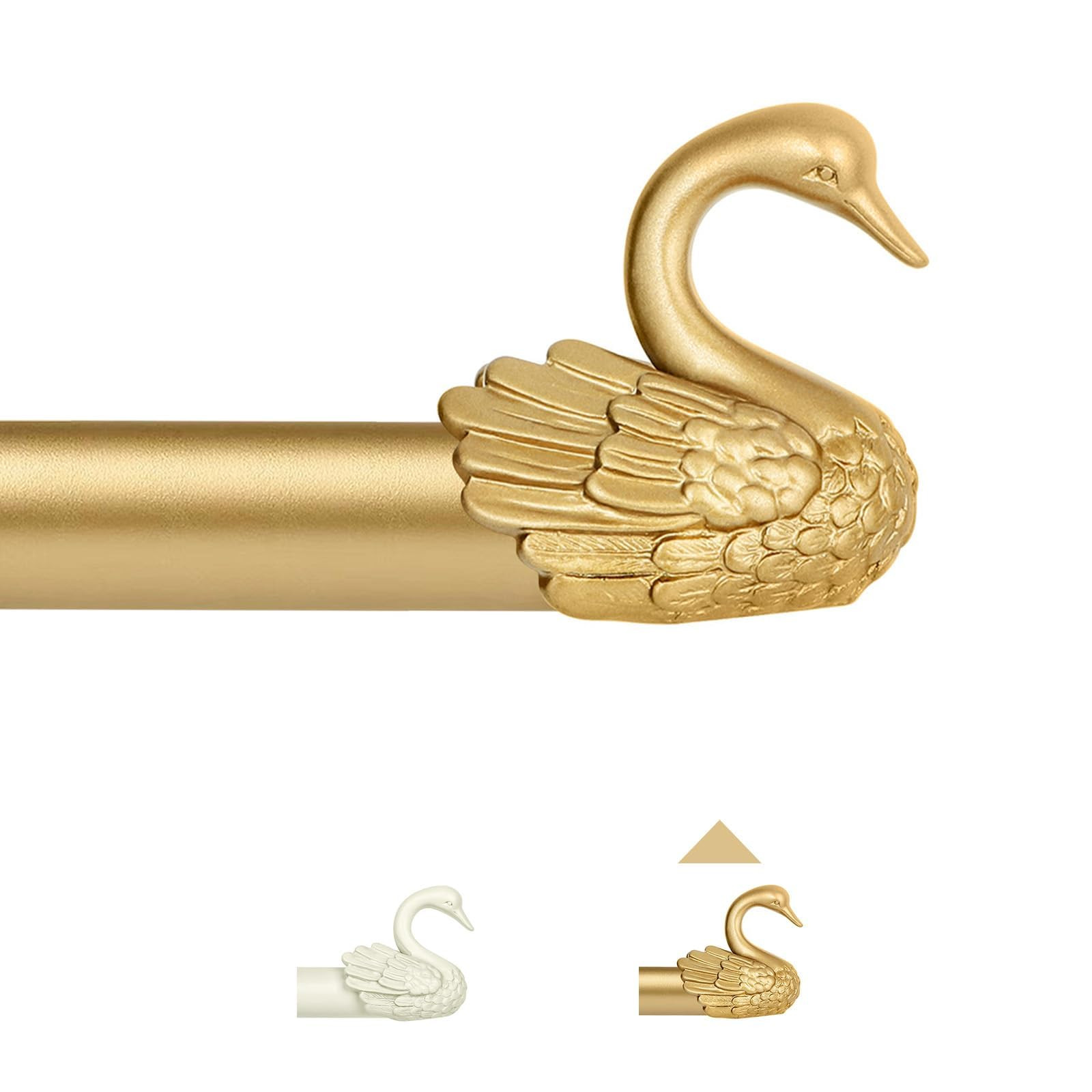 Gold Curtain Rods for Windows 48 to 84 Inch(4-7ft),1 Inch Adjustable Curtain Rod,Heavy Duty Curta... | Amazon (US)