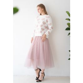 My Secret Garden Tulle Maxi Skirt in Pink | Chicwish