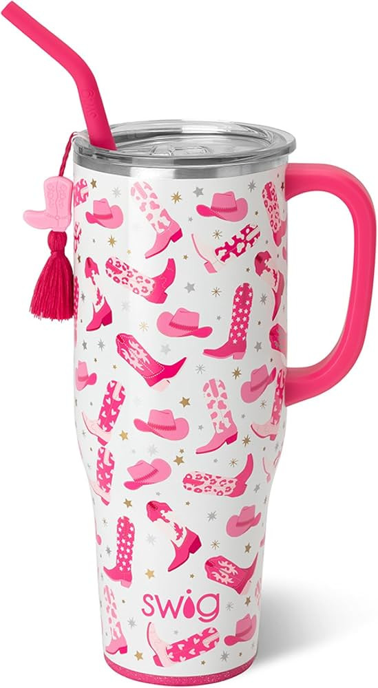 Swig Life 40oz Mega Mug, 40 oz Tumbler with Handle and Straw, Cup Holder Friendly, Dishwasher Saf... | Amazon (US)