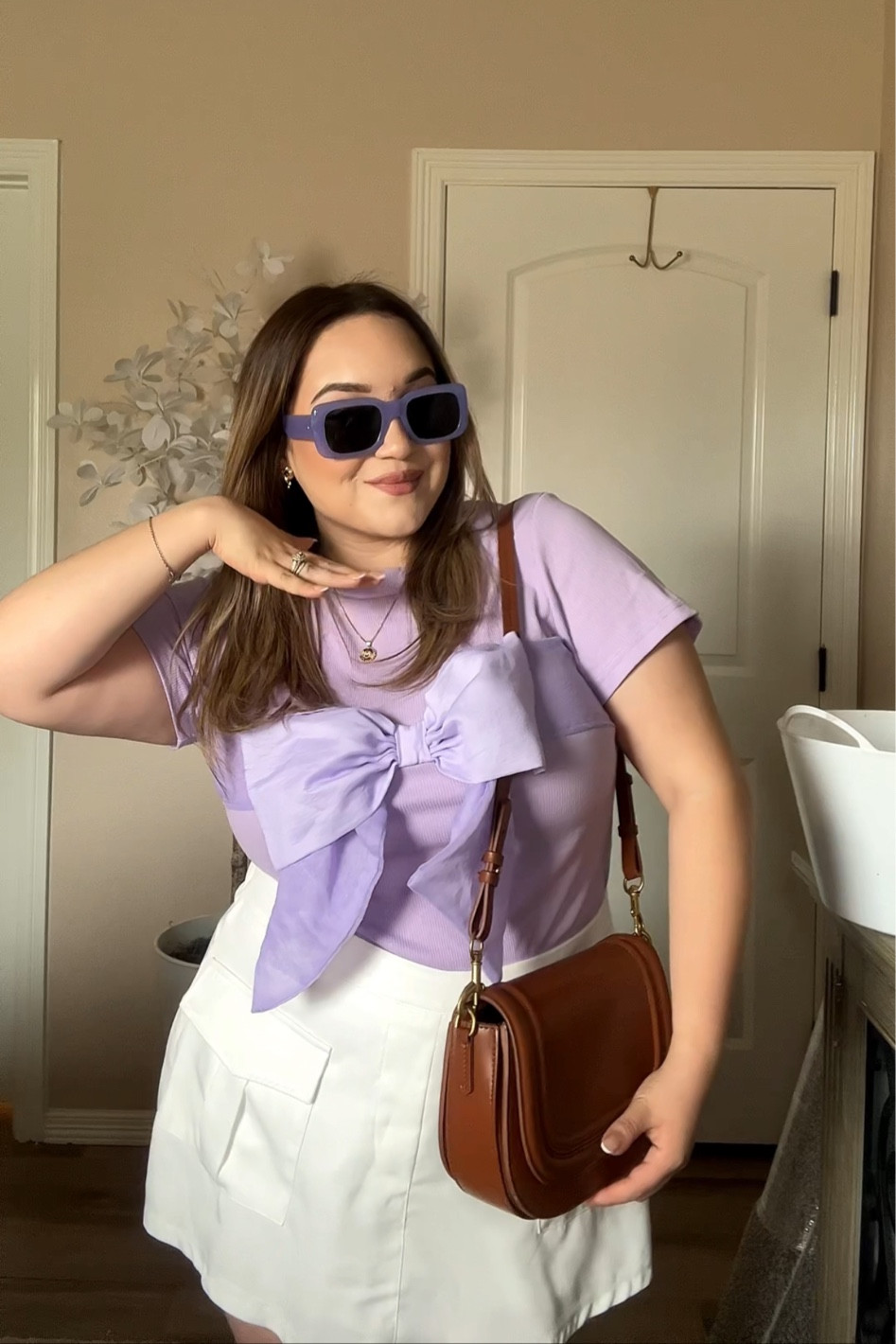 The purple shirt of your dreams 🪐💟✨ 
Linked the shirt in regular and curvy sizing! 