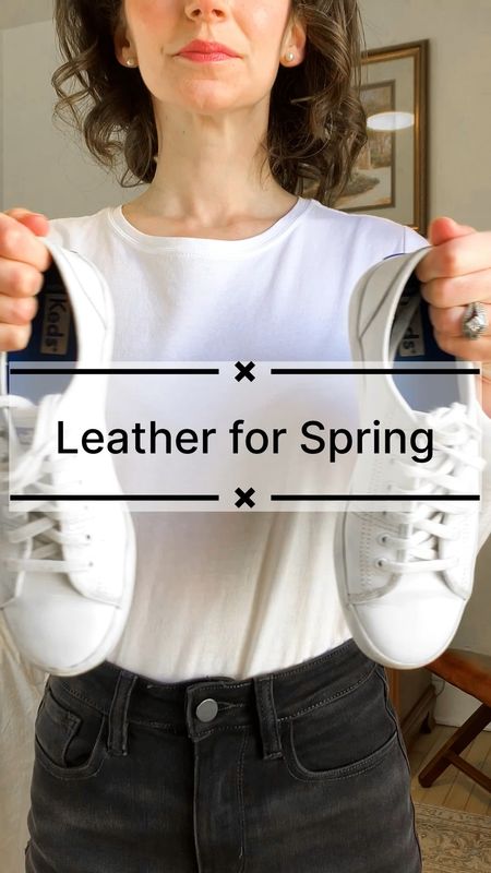 Leather jacket for spring!
Linked similar jacket and jeans. 
Size XS Amazon shirt. 
Size 6 leather Keds. 
Petite outfit. Spring outfit. French outfit. Neutral outfit. 

#LTKfindsunder100 #LTKover40 #LTKVideo