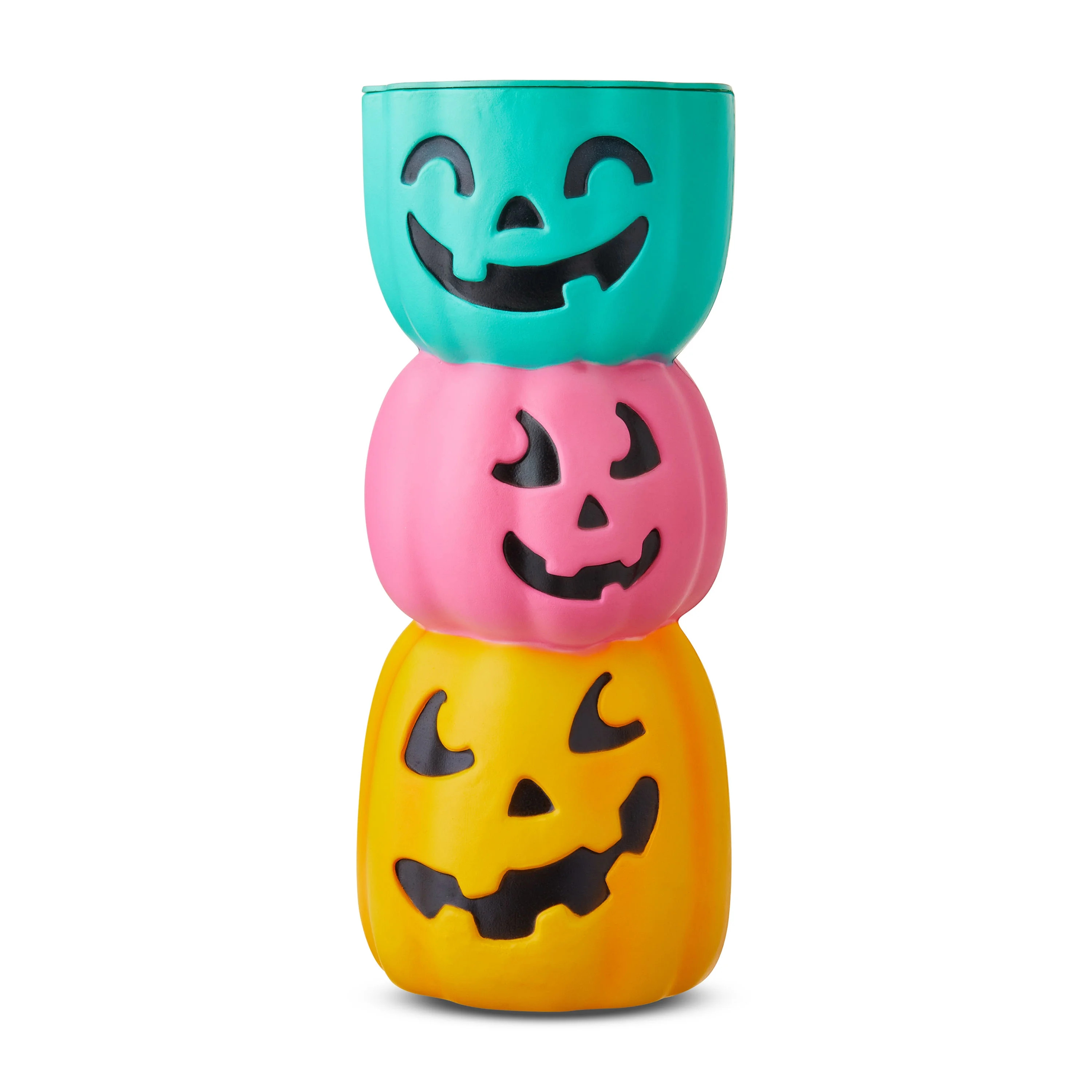12" Colorful Jack-o'-Lantern Blow Mold Stack with Built in Bowl, by Way To Celebrate | Walmart (US)