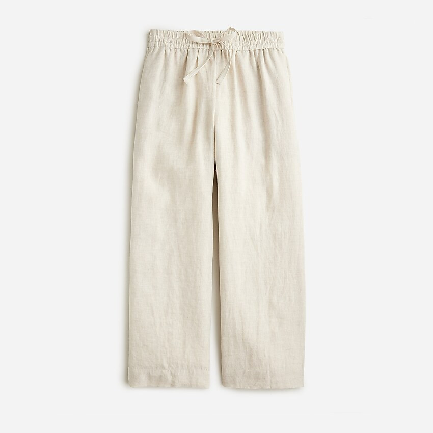 Petite wide-leg seaside pant in linen | J. Crew US
