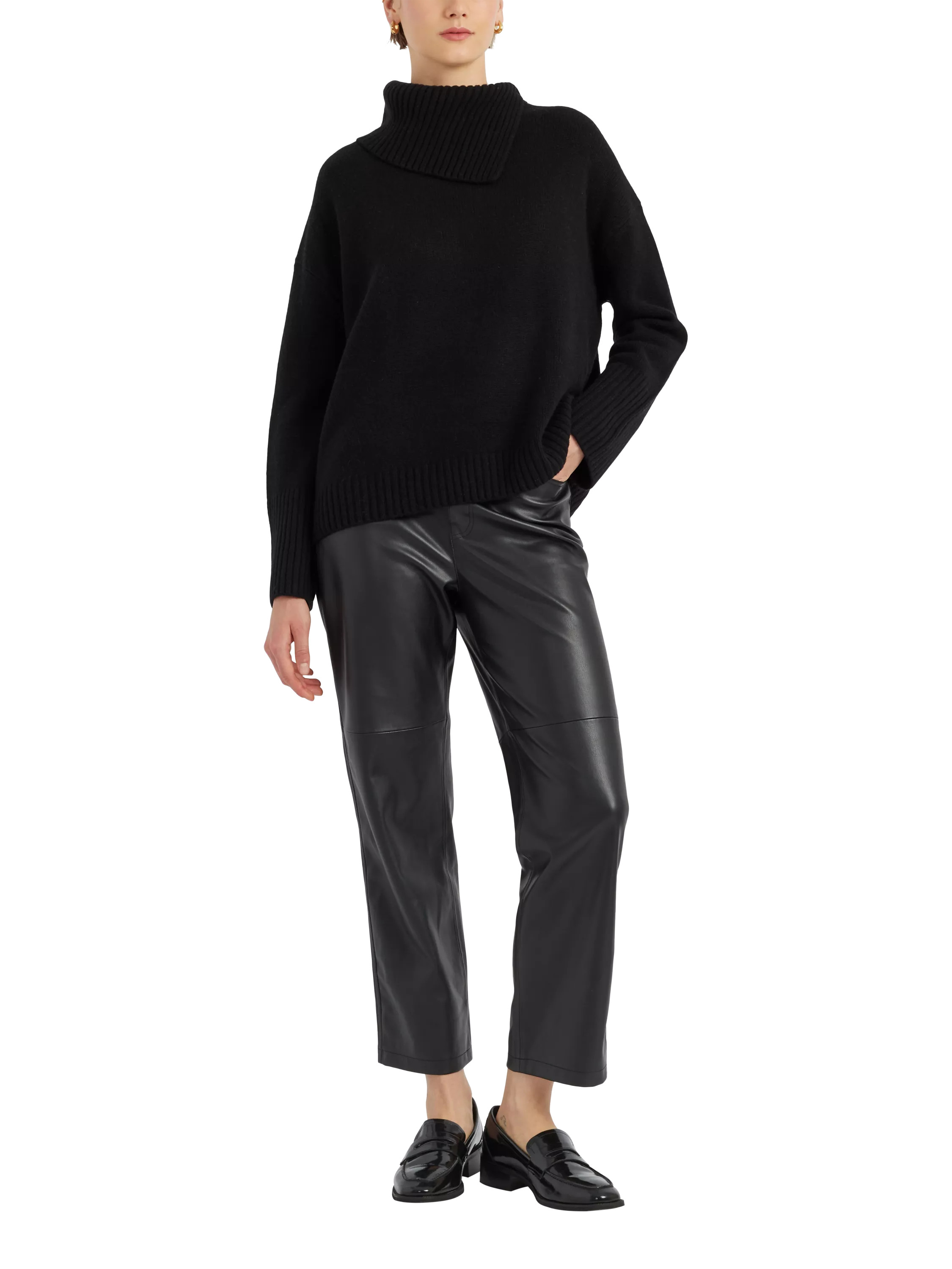Chinti & ParkerAsymmetric Pure Cashmere Jumper, Black | John Lewis (UK)
