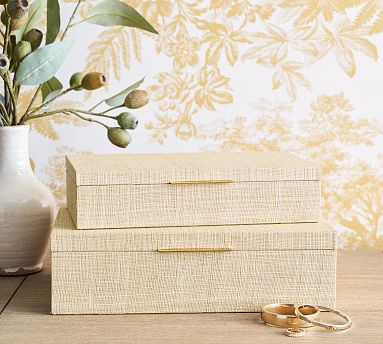 Raffia Jewelry Box | Pottery Barn (US)