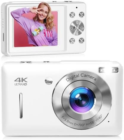 Digital Camera, 44MP FHD 1080P Digital Point and Shoot Camera with Anti Shake, Smile Capture 16X ... | Amazon (US)