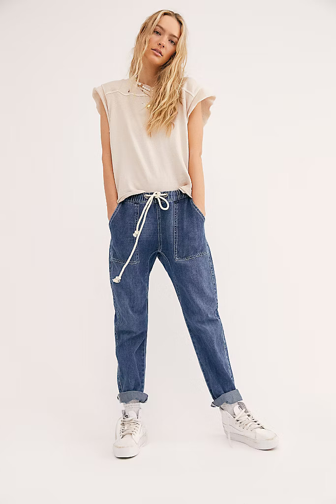 OneTeaspoon Shabbies Drawstring Boyfriend Jeans | Free People (Global - UK&FR Excluded)