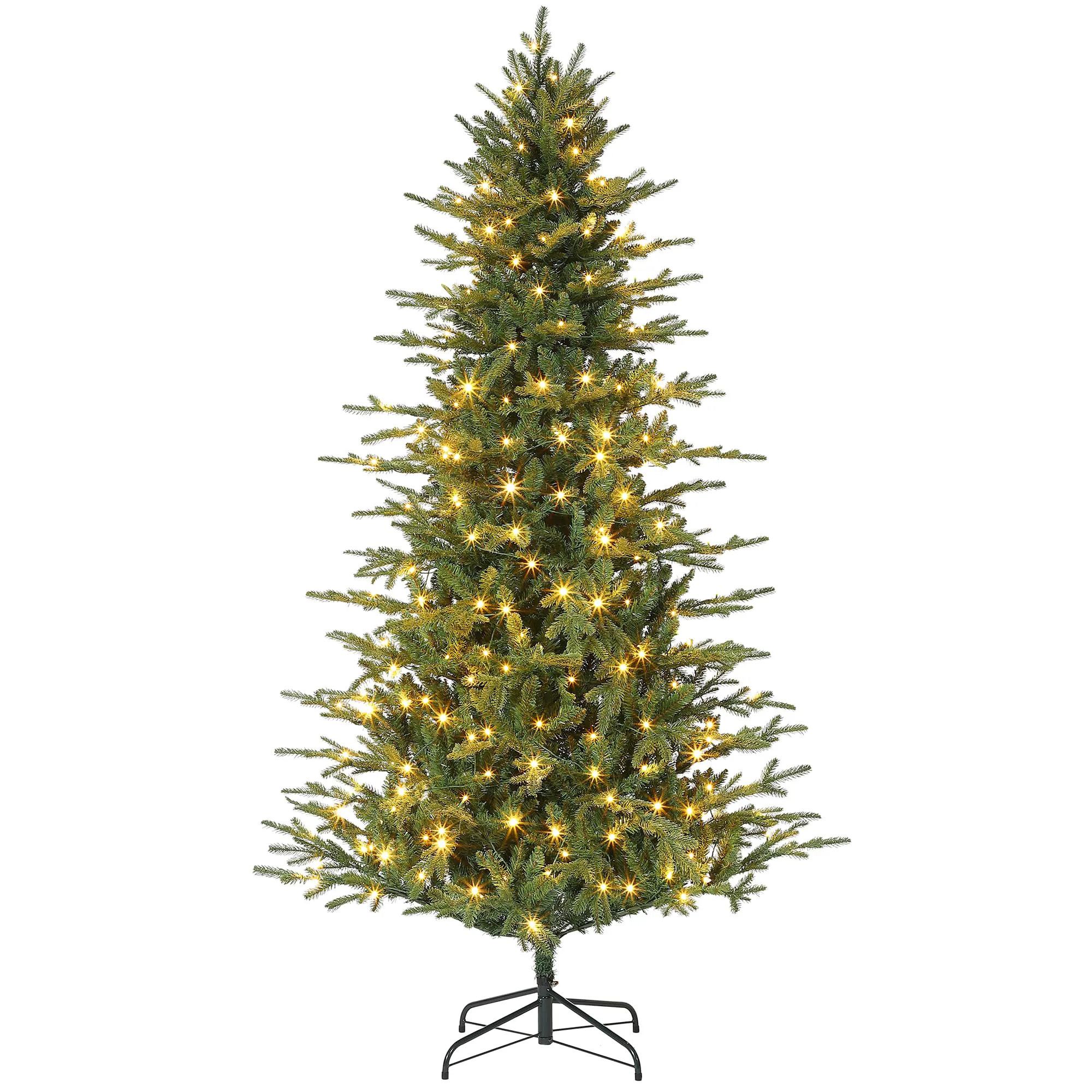 Garvee 7Ft Pre Lit Artificial Christmas Tree 8 Adjustable Light Modes | LHL-PHK-35QQGBR3 | Lowe's
