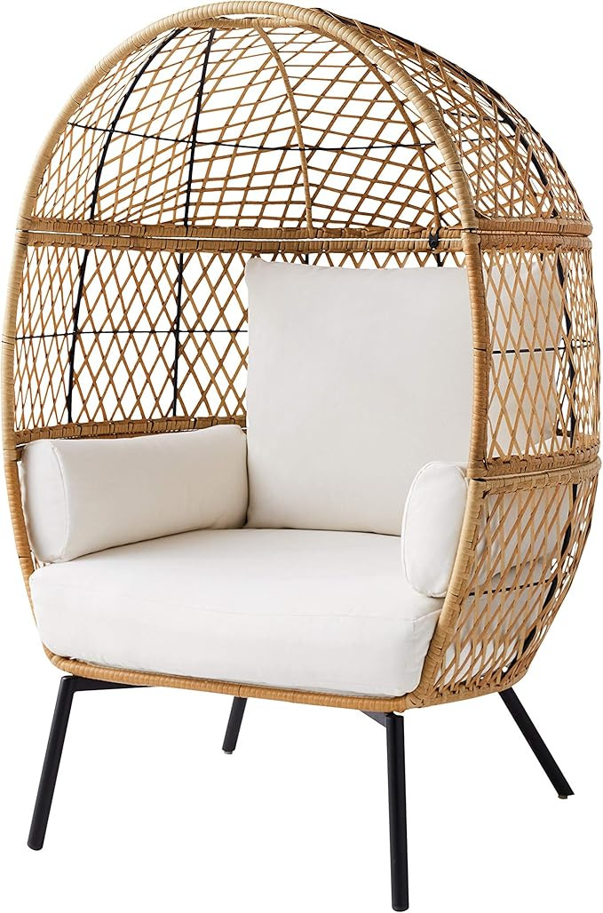 Better Homes & Gardens Ventura Stationary Outdoor Egg Chair (Natural) | Amazon (US)