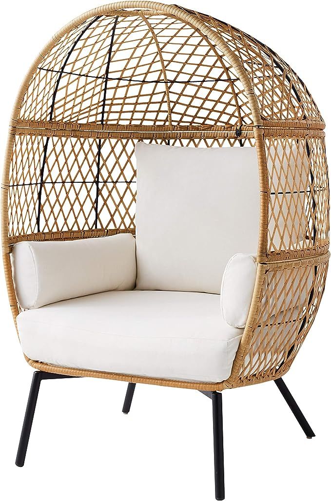 Better Homes & Gardens Ventura Stationary Outdoor Egg Chair (Natural) | Amazon (US)