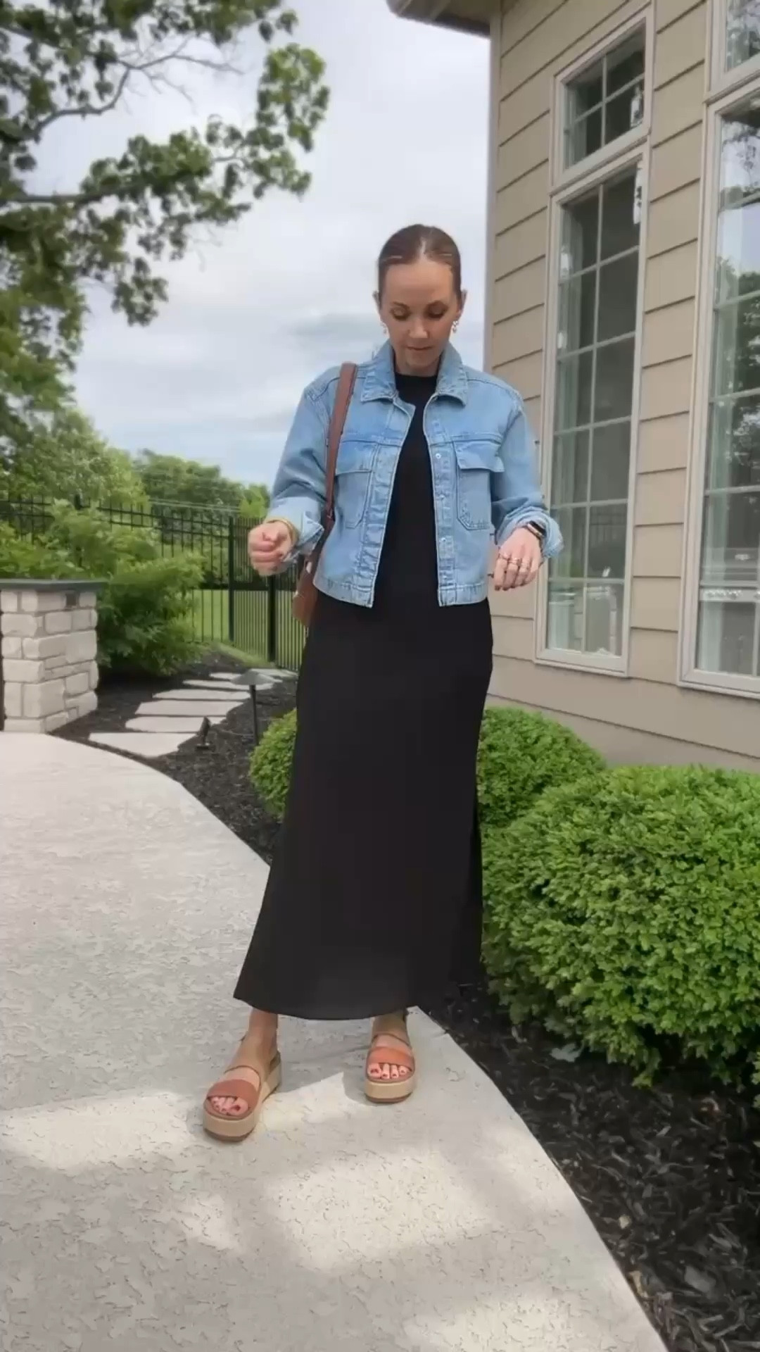 Layered the @walmart dress with the @Target cropped Jean jacket- this is such a great errand or out to lunch outfit! You could even pull this off for a casual workday! Comfortable & Affordable ✨

#LTKWorkwear #LTKgrwm #LTKootd