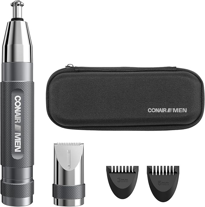 Conair Men Ear, Nose and Eyebrow Trimmer, Patented 360° Bevel Blade for No Pulls, Nicks or Cuts ... | Amazon (US)