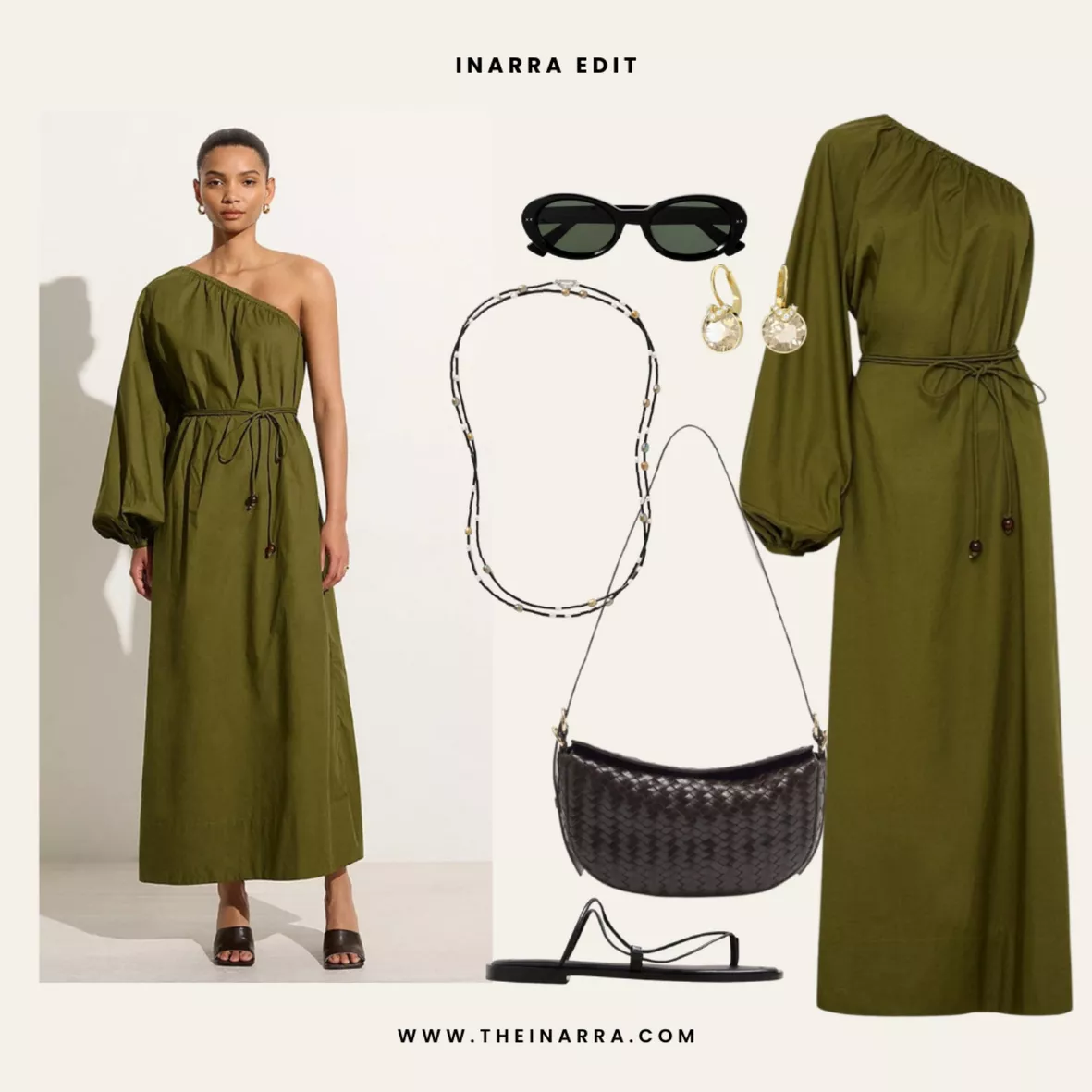 Amorosa Maxi Dress Olive - Faithfull the Brand
