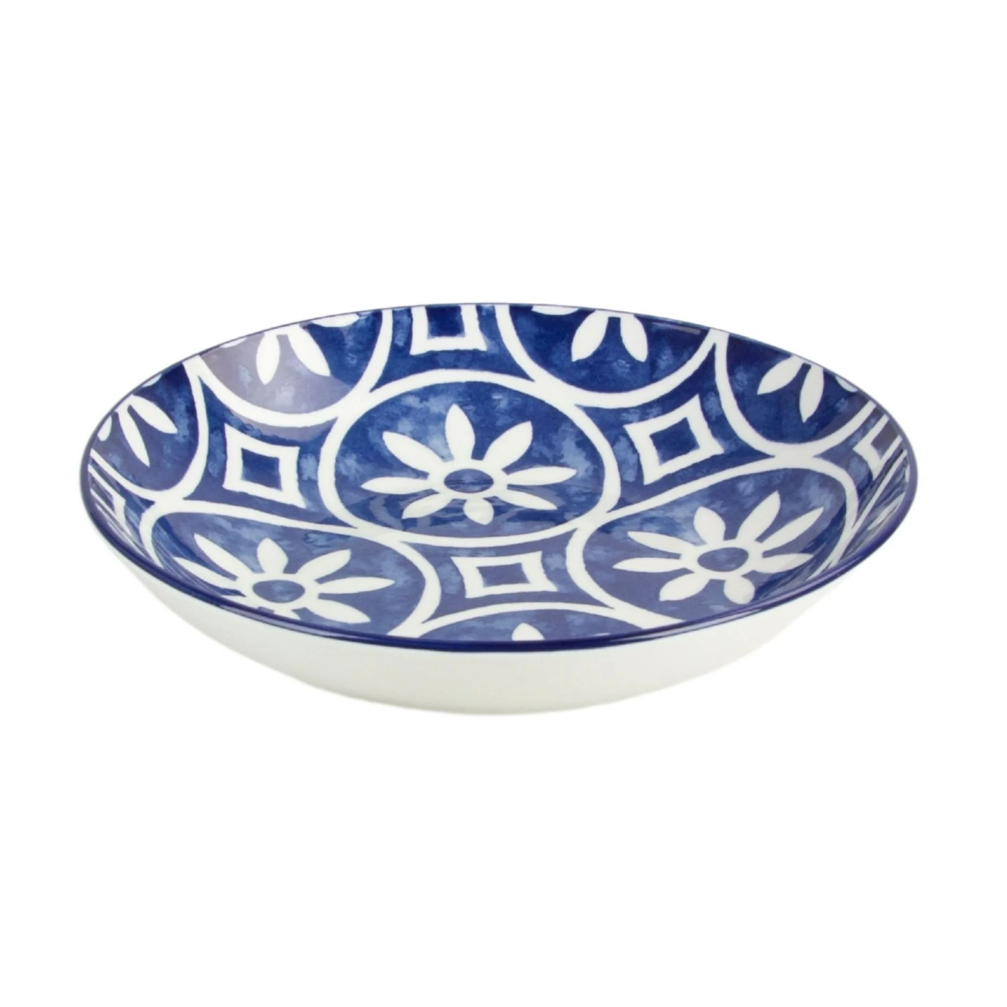 Mainstays Blue Rim Printed 32 oz Coupe Dinner Bowl | Walmart (US)