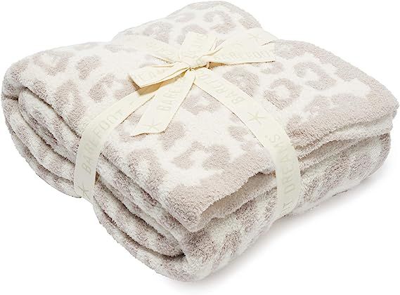 Barefoot Dreams CozyChic Barefoot in The Wild Throw One Size,Leopard/Stone/Cream,CozyChic BITW Ad... | Amazon (US)