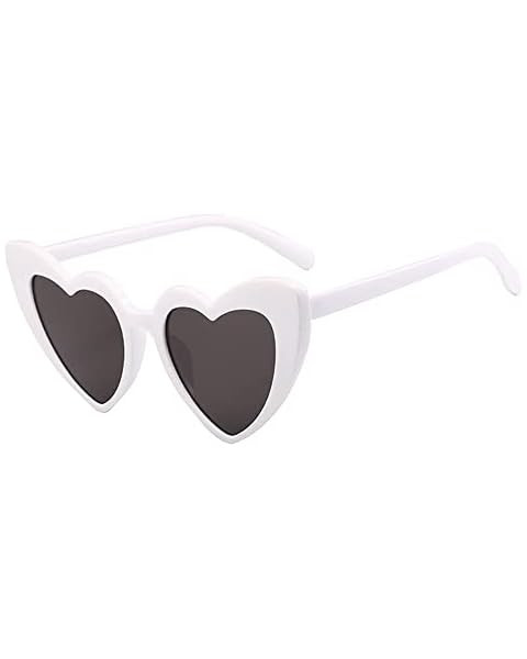 boqopod Clout Heart Shaped Sunglasses Goggles Vintage Cat Eye Mod Style Retro Kurt Cobain Glasses | Amazon (US)