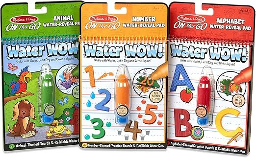 Melissa & Doug Water Wow! Bundle - Animals, Alphabet and Numbers | Amazon (US)