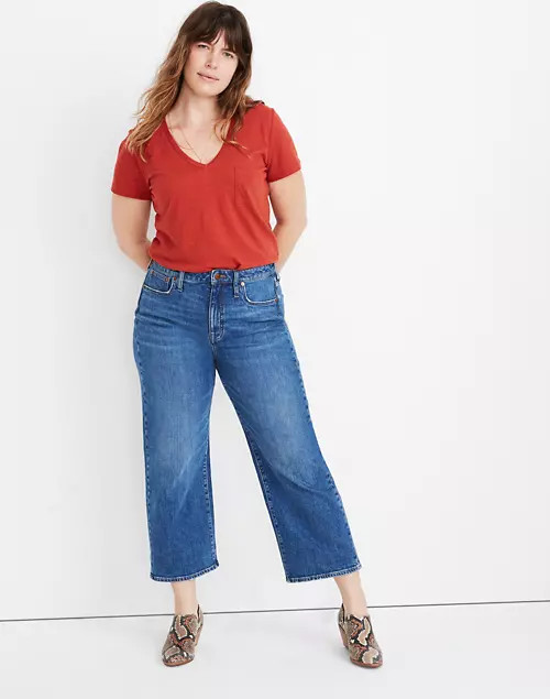 Curvy Slim Wide-Leg Crop Jeans in Newington Wash | Madewell