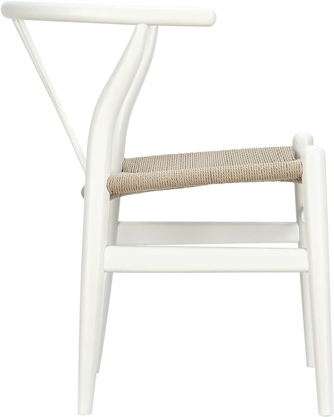 Modway Amish Mid-Century Wood Kitchen and Dining Room Chair in White | Amazon (US)