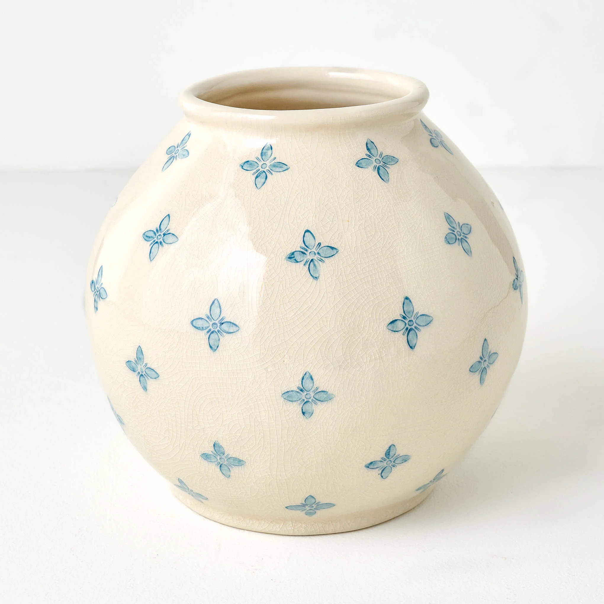 Cream and Blue Luna Vase | Magnolia