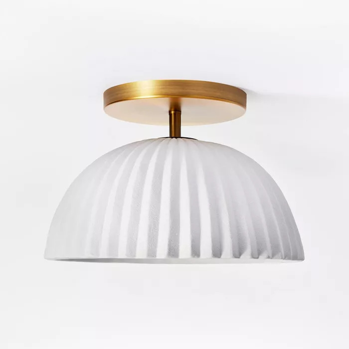 Scalloped Semi-Flush Mount Ceiling Light Brass - Threshold™ designed with Studio McGee | Target