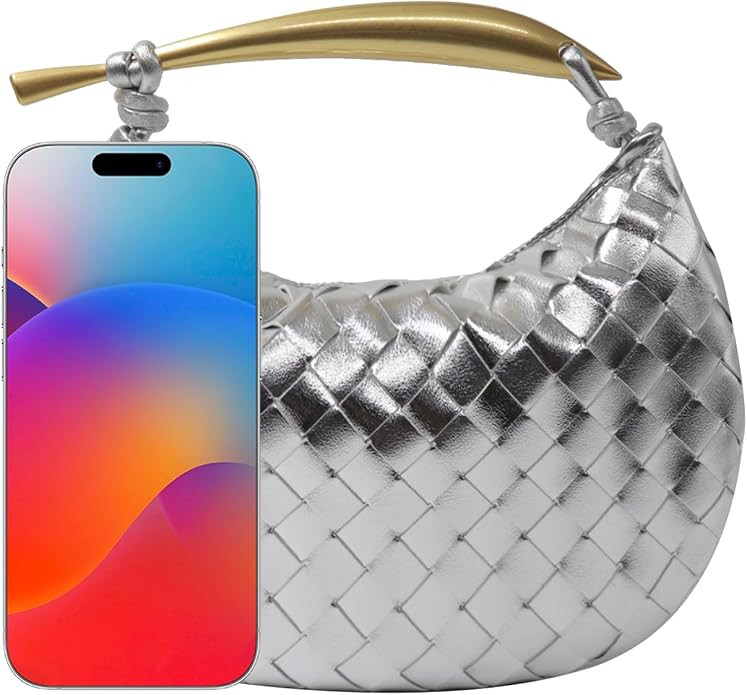 Woven Leather Dumpling Bag Dinner Handbag For Women Purse Hobo Bag Knotted Evening Bag | Amazon (US)