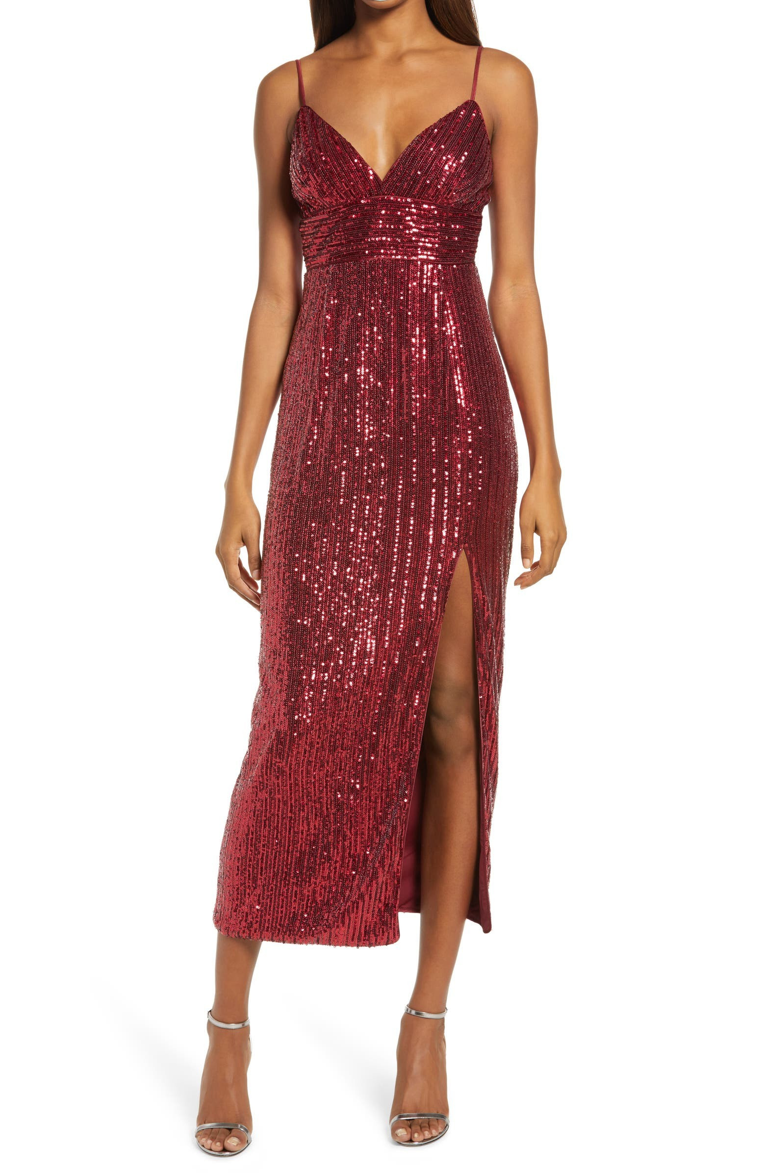 Saylor Gillian Sequin Cocktail Midi Dress | Nordstrom | Nordstrom