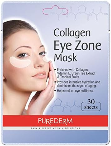 Deluxe Collagen Eye Mask Collagen Pads For Women By Purederm 2 Pack Of 30 Sheets/Natural Eye Patc... | Amazon (CA)