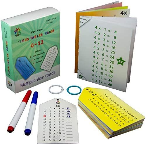 Fun Tree Books Multiplication Flash Cards (0-12) with 2 Key Rings and Bonus 2 Markers and 2 Multi... | Amazon (US)