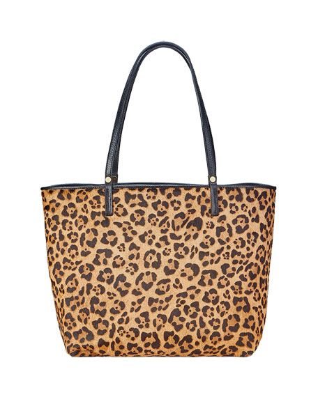 Gigi New York Tori Leopard-Print Tote Bag | Neiman Marcus