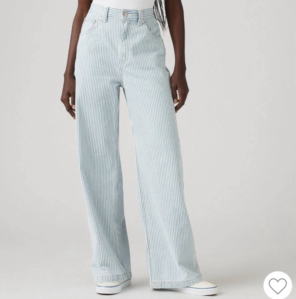 Striped denim - striped Levi’s - striped jeans 