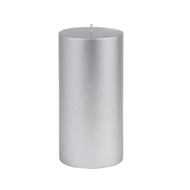Jeco CPZ-106 3 x 6 in. Pillar Candle, Metallic Silver - Walmart.com | Walmart (US)