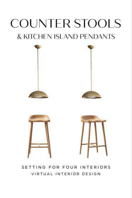 Kitchen counter stools and kitchen island pendants that coordinate! 

Neutral, natural, wood, organic modern, 
McGee and Co, Studio McGee, brass, transitional, farmhouse, traditional, furniture, earthy, lighting, beige

#LTKHoliday #LTKstyletip #LTKhome