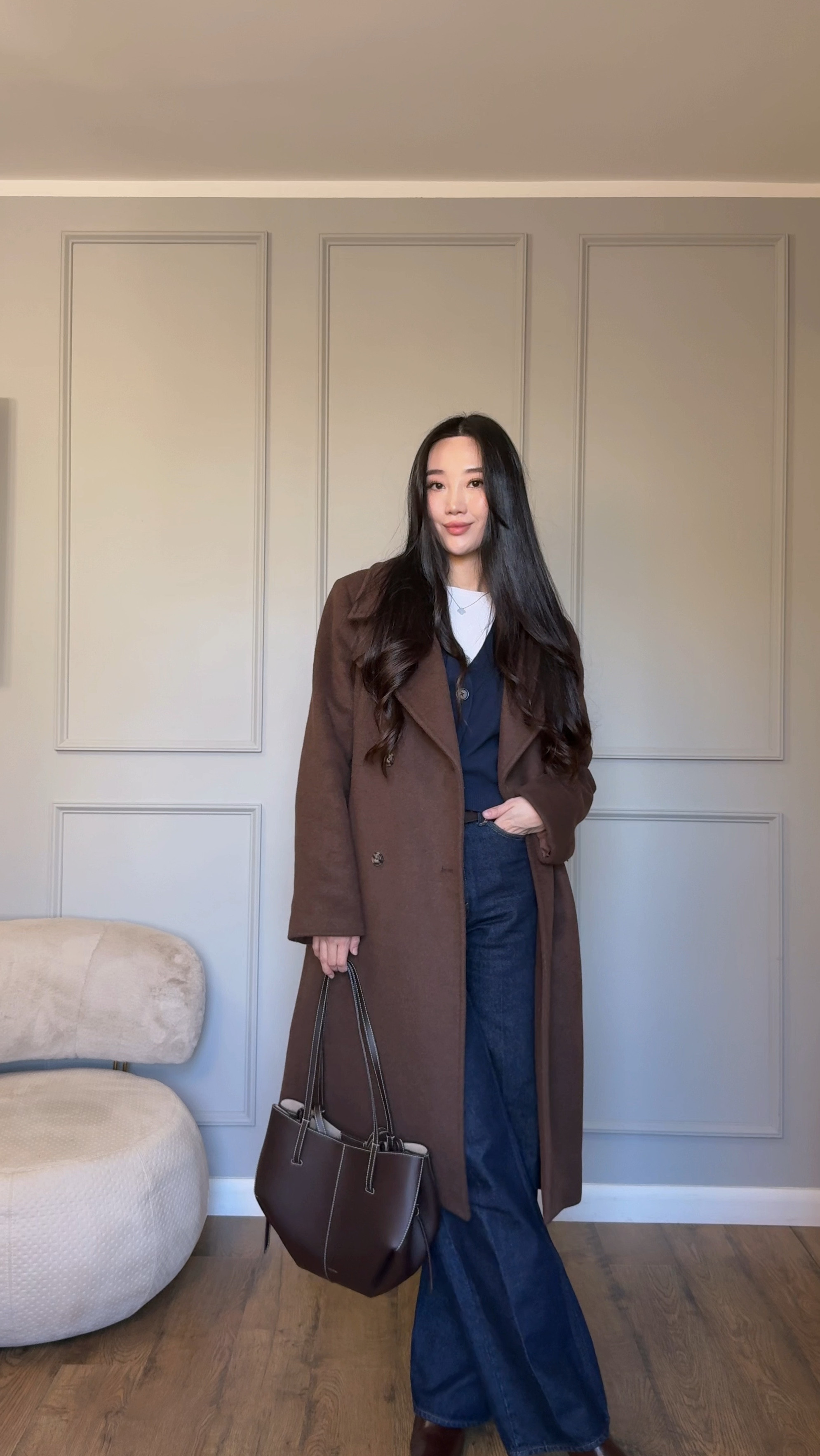 Coat: Oak + forth. 
Bag: Polene