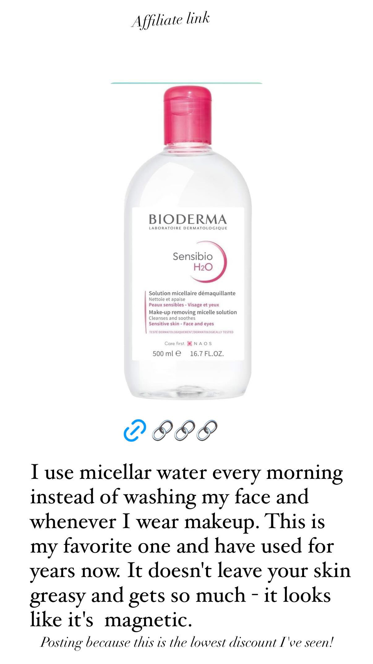 I use this micellar water every morning, and whenever I have makeup on to wash my face. 

 #LTKSaleAlert #LTKBeauty