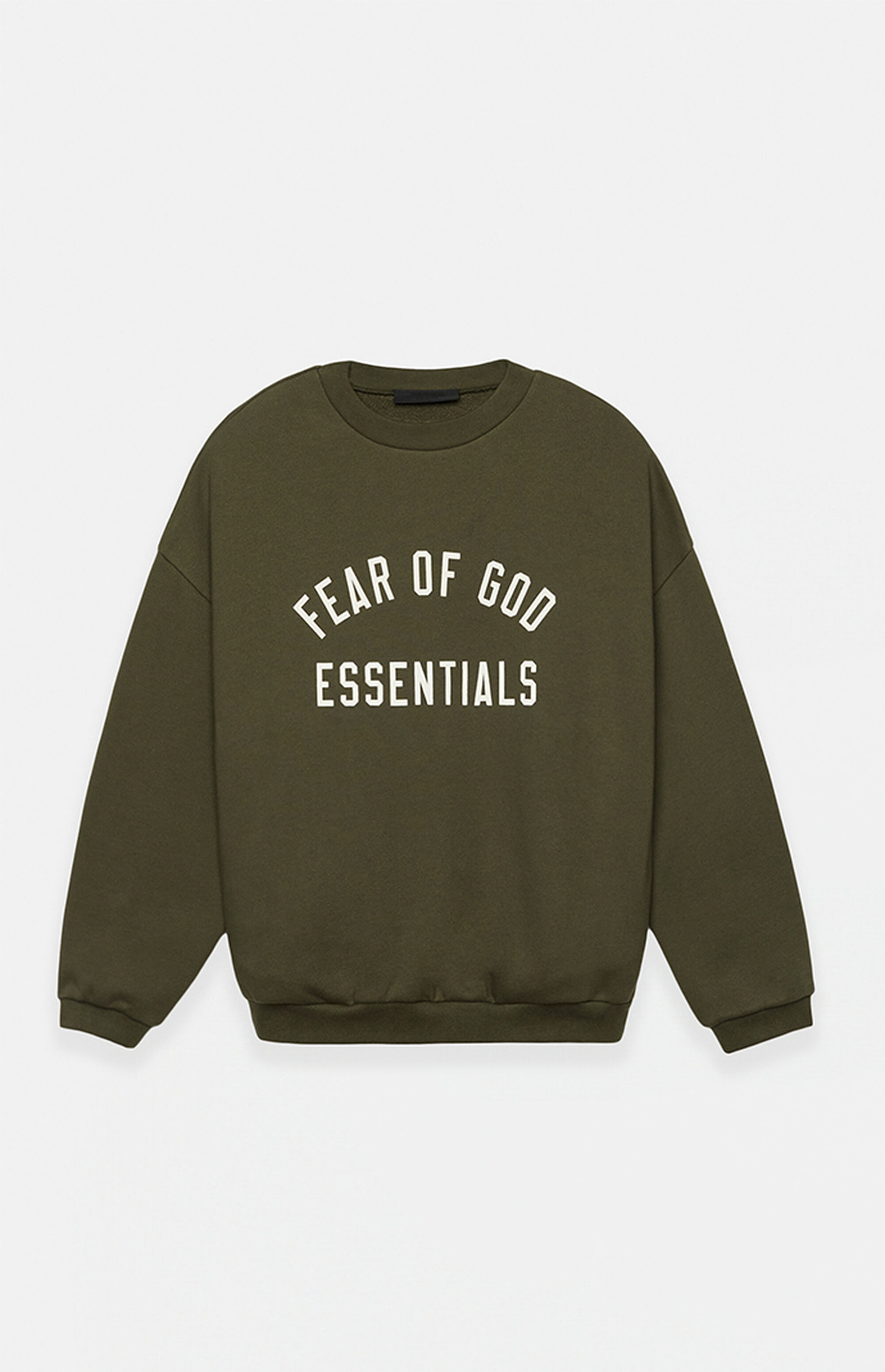 Fear of God Essentials Military Fleece Crew Neck Sweatshirt | PacSun