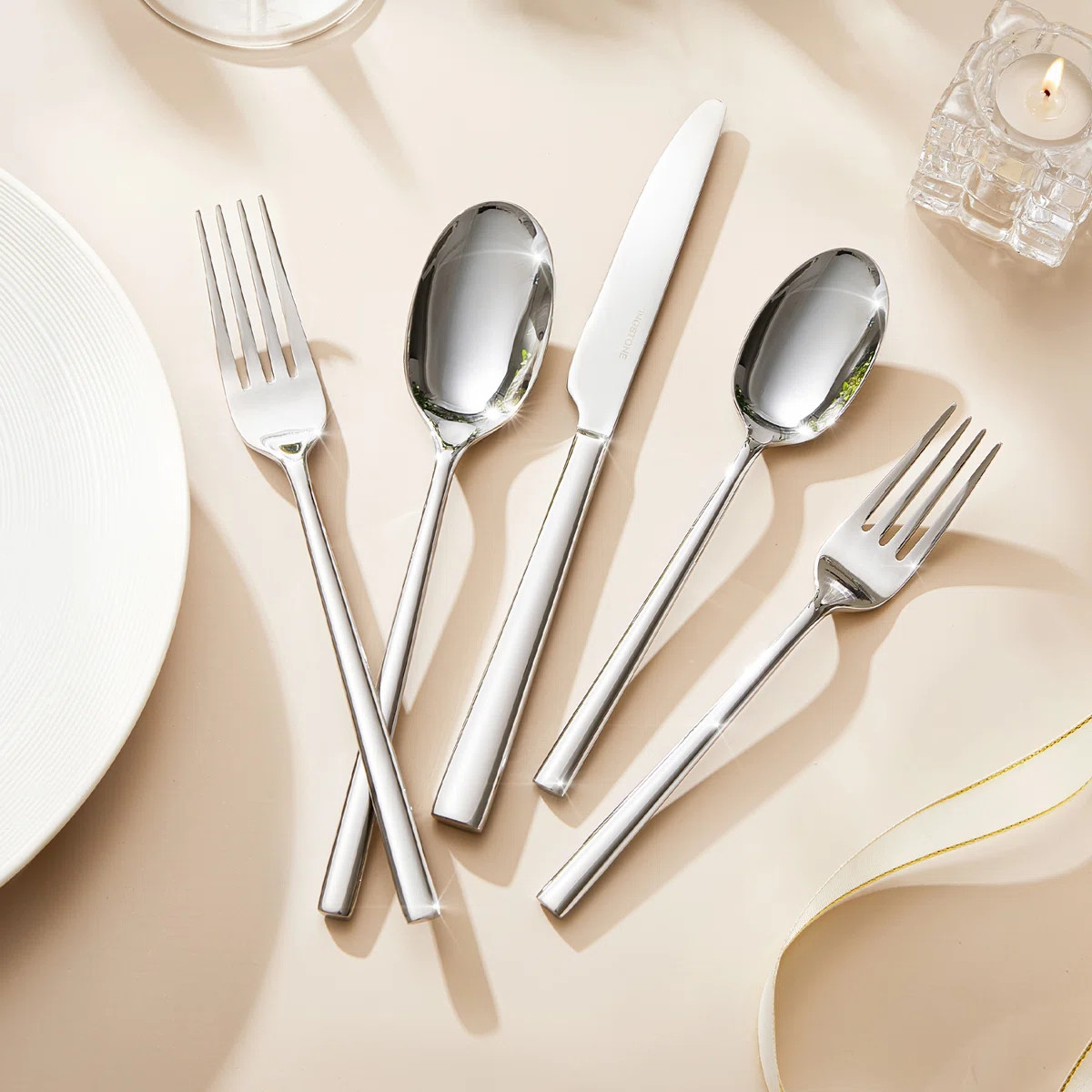 flatware 30 Piece Flatware Set Stainless Steel Set Service For 6 | Wayfair North America