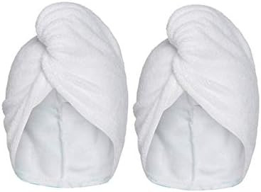 Turbie Twist Super Absorbent Microfiber Hair Towel Wrap - Hands Free Hair Drying Towel - 2 Pack (... | Amazon (US)