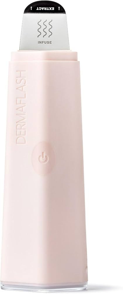 DERMAFLASH DERMAPORE+™ Ultrasonic 2-in-1 Pore Extractor and Serum Infuser, Blush | Amazon (US)