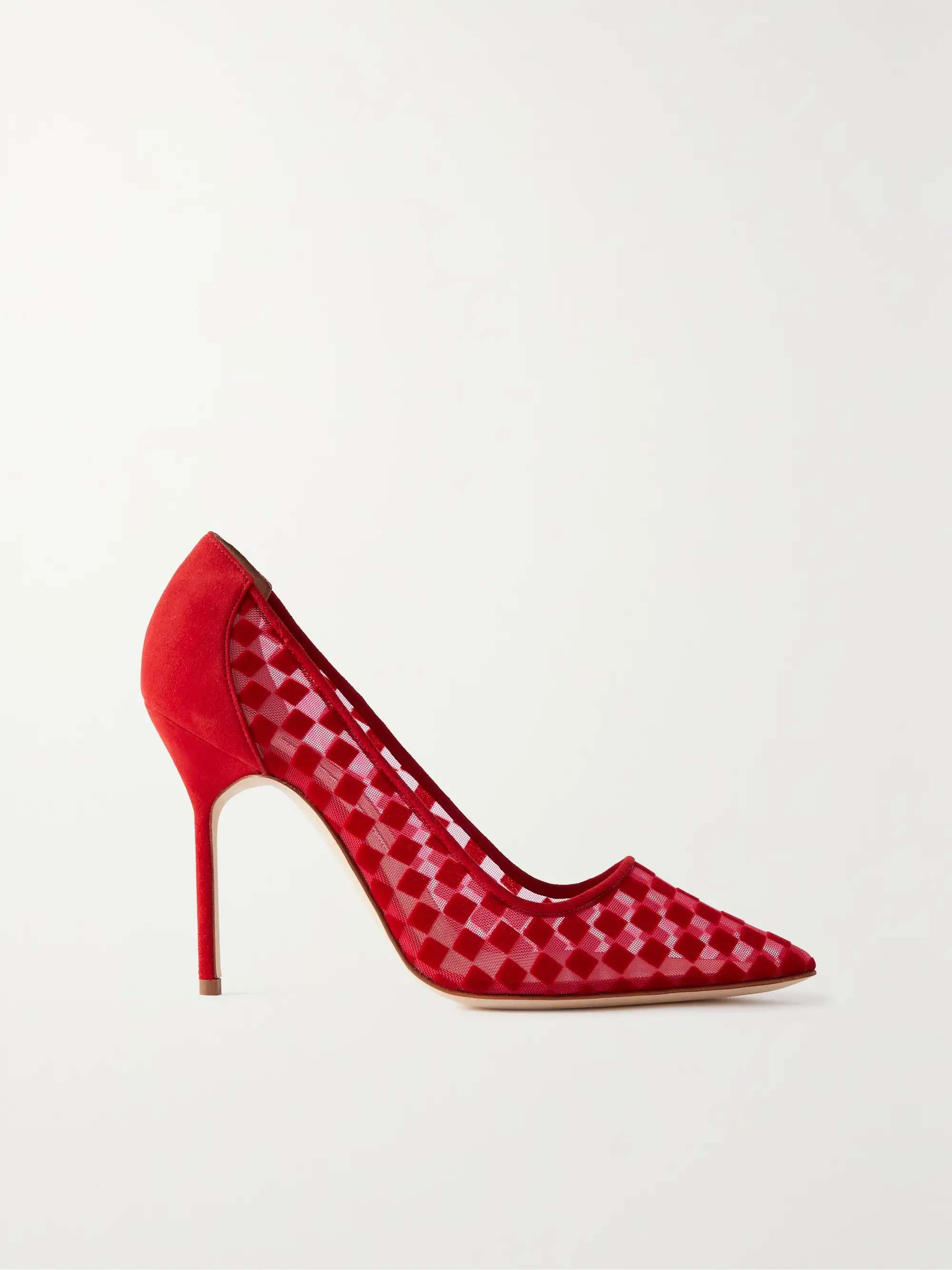 BBLA 105 suede and flocked mesh pumps | NET-A-PORTER (US)