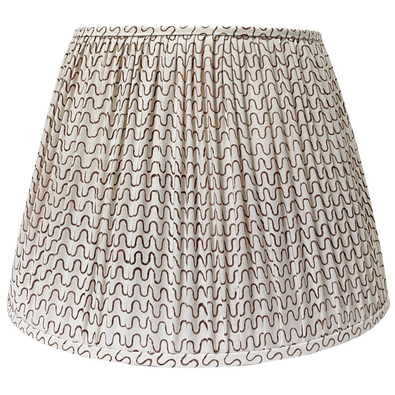 Chocolate Brown Indian Block Print Gathered Lamp Shade Multiple Sizes - Etsy | Etsy (US)