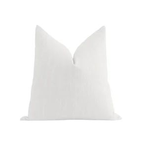 White Linen Pillow Cover, Solid Pillow Cover, Euro Sham, Pillow Sham, Modern Pillow, Bright White... | Etsy (US)